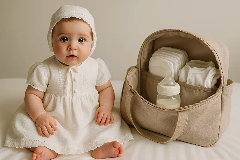 bolso del bebé para bautizo